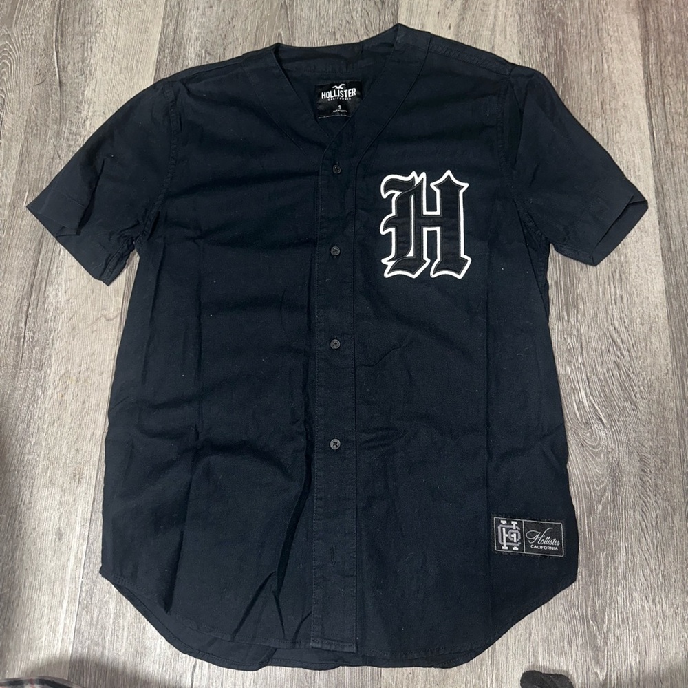 Hollister Black Casual Button Down Shirt